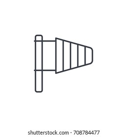 windsock, wind weather thin line icon. Linear vector illustration. Pictogram isolated on white background