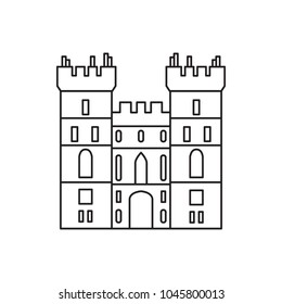 Windsor castle icon. Outline windsor castle vector icon for web design isolated on white background