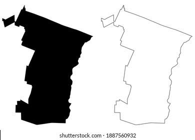 Windsor County, State of Vermont (U.S. county, United States of America, USA, U.S., US) map vector illustration, scribble sketch Windsor map