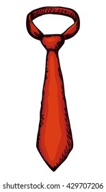 Windsor Knot form design. Father's Day sign isolated on white background. Freehand outline ink hand drawn doodle icon sketchy in art scribble style pen on paper. Close-up view with space for text