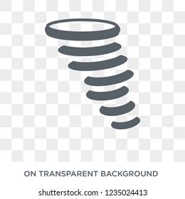Windstorm icon. Trendy flat vector Windstorm icon on transparent background from nature collection. 