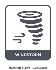 windstorm icon vector on white background, windstorm trendy filled icons from Nature collection, windstorm simple element illustration