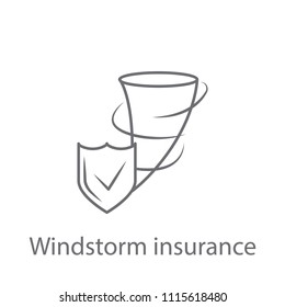 Windstorm Insurance icon. Simple element illustration. Windstorm Insurance symbol design from Insurance collection set. Can be used for web and mobile on white background