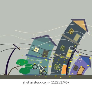 windstorm vector illustration