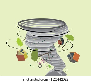 Windstorm Vector Illustration