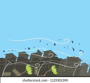 windstorm vector illustration