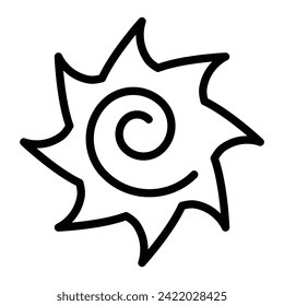 Windstorm Vector Line Icon Design