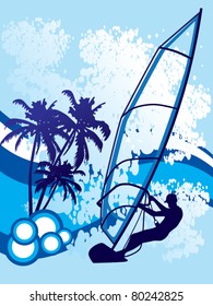 windsurf background vector