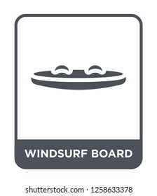 windsurf board icon vector on white background, windsurf board trendy filled icons from Nautical collection, windsurf board simple element illustration