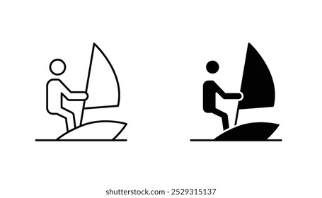 Windsurf icon concept. Stock vector