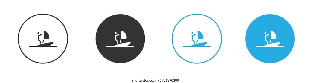 Windsurf icon. Graphic icon design template