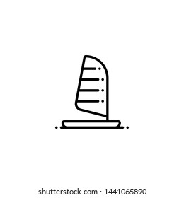 windsurf icon sign signifier vector