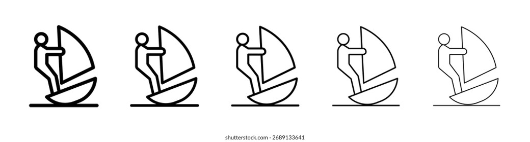 Windsurf icon Vector Art Illustration