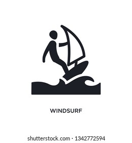 windsurf isolated icon. simple element illustration from nautical concept icons. windsurf editable logo sign symbol design on white background. can be use for web and mobile