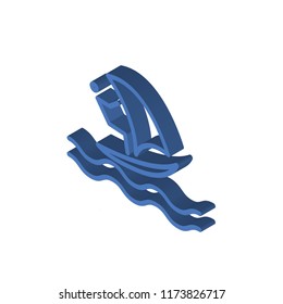 Windsurf isometric left top view 3D icon
