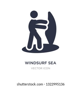 windsurf sea icon on white background. Simple element illustration from Sports concept. windsurf sea sign icon symbol design.