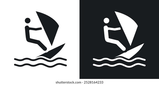 Windsurf solid vector icon pack