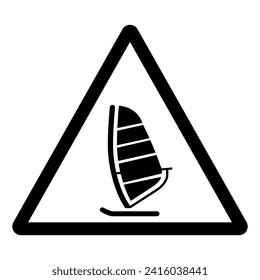 Windsurf Symbol Sign,Vector Illustration, Isolate On White Background Label. EPS10