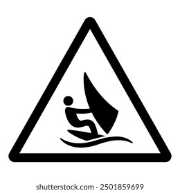 Windsurf Symbol Sign,Vector Illustration, Isolate On White Background Label. EPS10