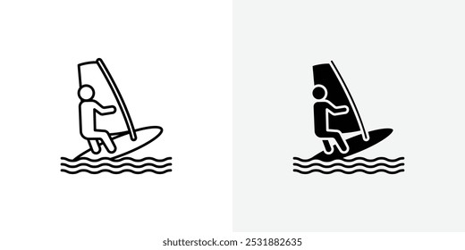 Windsurf vecor icon set. Stock vector illustrator. EPS 10