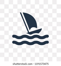 Windsurf vector icon isolated on transparent background, Windsurf transparency concept can be used web and mobile