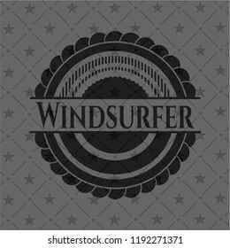 Windsurfer dark icon or emblem
