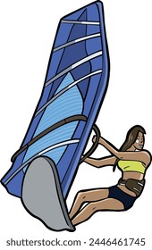 windsurfer girl water sport activity
windsurfer girl water sport activity