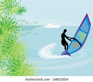 Windsurfer on the wave 