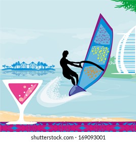 Windsurfer on the wave