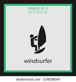 windsurfer  vector icon