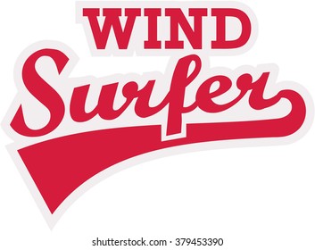 Windsurfer Word Retro
