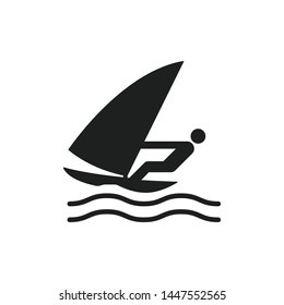 Windsurfing Icon Isolated On White Background. Water Craft Symbol Modern Simple Vector Icon For Website Or Mobile App