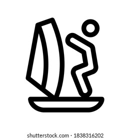 windsurfing icon or logo isolated sign symbol vector illustration - high quality black style vector icons
