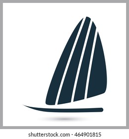 Windsurfing icon on the background