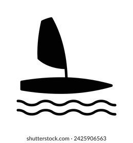 Windsurfing icon. sign for mobile concept and web design. vector illustration