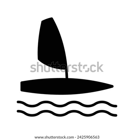 Windsurfing icon. sign for mobile concept and web design. vector illustration
