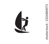 windsurfing  icon symbol sign vector