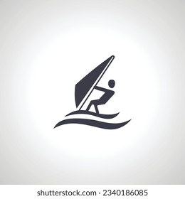 windsurfing icon. windsurfer pictogram icon