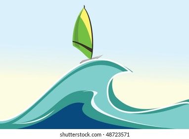 Windsurfing illustration
