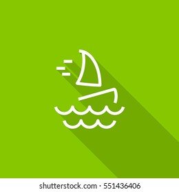 Windsurfing isolated minimal single flat icon. Beach vector icon for websites and mobile minimalistic flat design.