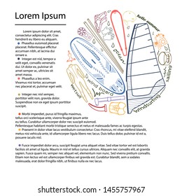 Windsurfing parts, Round Design Template.