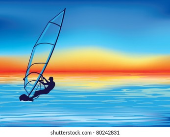 windsurfing vector