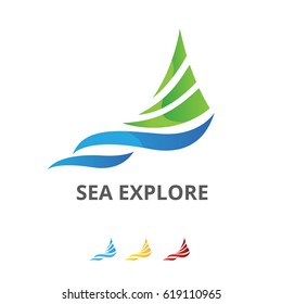 Windsurfing Wave  Logo