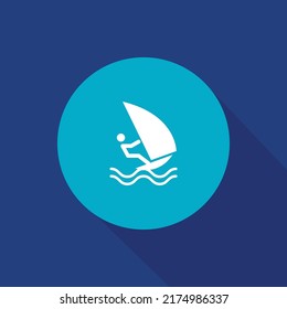 windsurfing, windsurfer icon. water, extreme, sport, surfing, action, surf, sea, sail, sport, wind sign illustration for web and mobile app