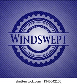 Windswept emblem with jean texture