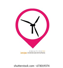 windturbine icon.vector illustration.