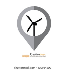 windturbine.vector illustration.