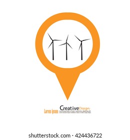 windturbine.windturbine icon.windmills for electric power production.