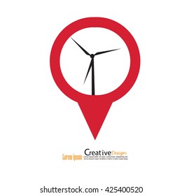 windturbine.windturbine icon.windmills for electric power production.