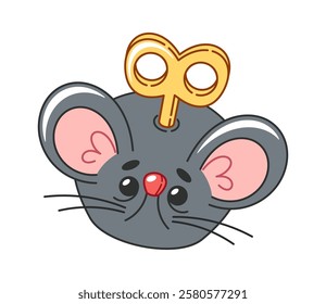 Wind-up mouse prank toy accessory